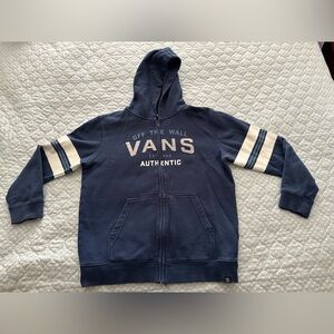 Vans zipper sweatshirt, Boy size L, never worn, pet/smoke free home, no stains